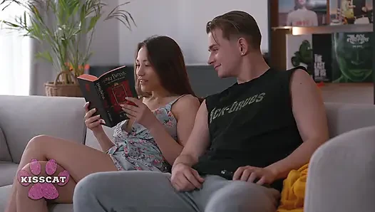 Step-siblings started masturbating in front of their stepmother