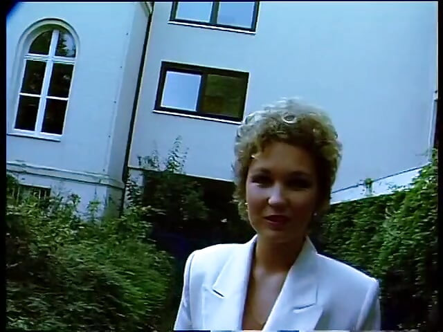Classy german females giving an outdoor interview