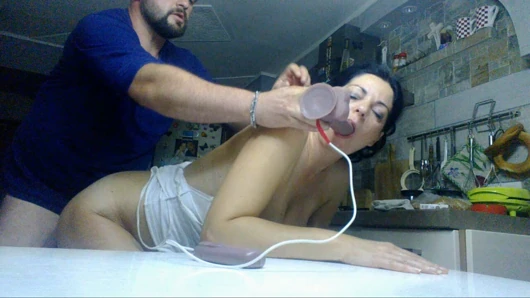 Gets A Rough and Messy Face Fuck