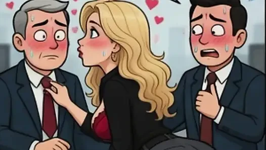 Spicy Cassandra has fun inside office