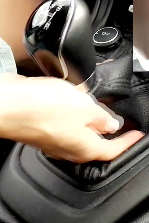 Cool Pedal Pumping and Driving in Nude Pantyhose and White Flats