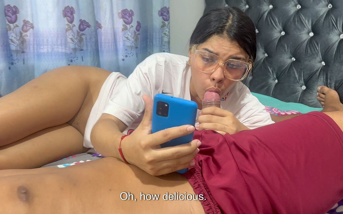 My Stepsister Gets Horny Watching Porn and Ends up Fucking Me Really Good Until She Milks.