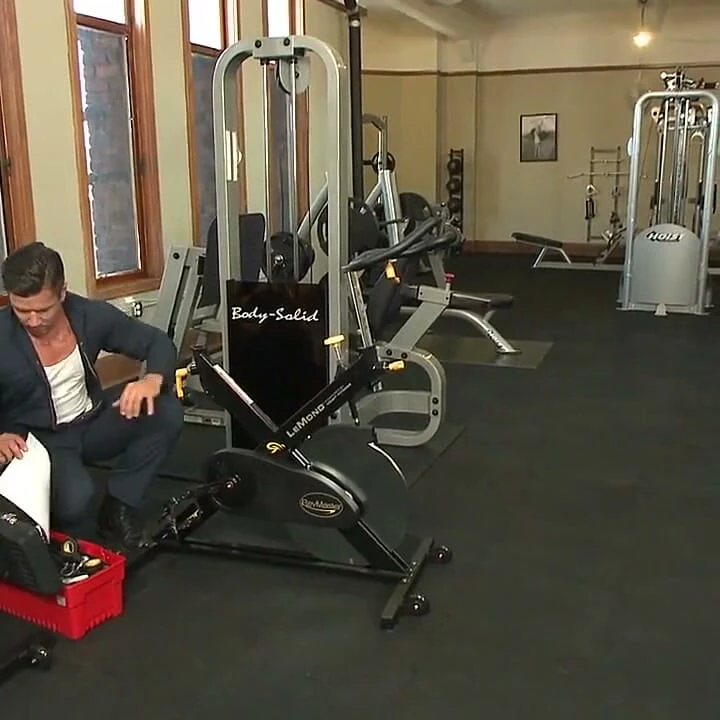 The Creepy Handyman Torments the Gym Stud