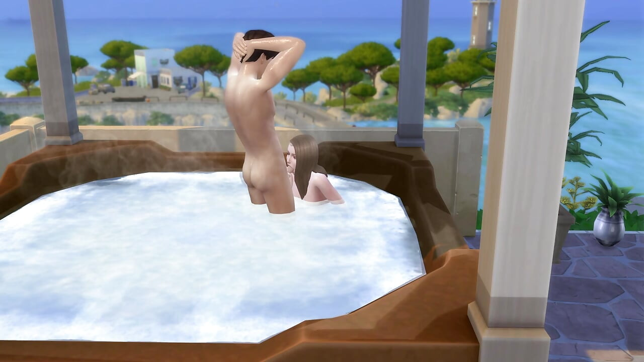 Un couple en vacances profite de l’occasion pour baiser à l’hydroélectricité. Les Sims