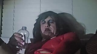 Sissy crossdresser husband wakes in middle of night needing fucked