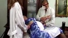 Pregnant threesome with doctor and nurse, LOW QUALITY