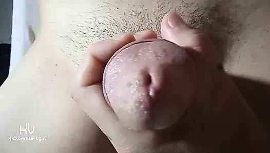 POV and cumshot to my husband's cock
