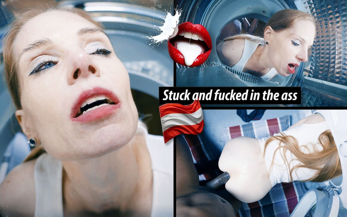 Hot MILF From Austria Gets Stuck and Gets Fucked in the Ass