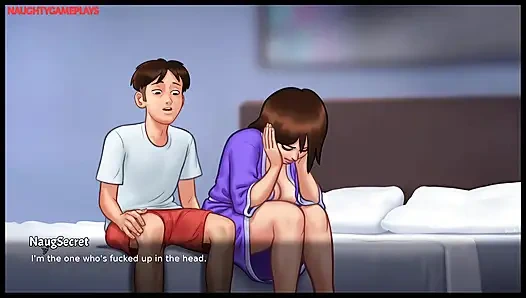 Yaz mevsimi efsanesi darkcookie tarafından bölüm 23 - ateşli orta yaşlı seksi kadın onu yatağında mastürbasyon yaparken yakaladı ve iyi boşalmasına yardım etti