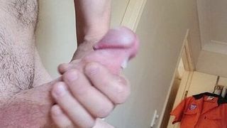 Huge white cock wank and cum