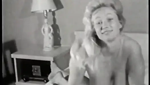 Vintage Busty Beauty Virginia Bell Bends Over Bends Over TV Showing Her Big Tight Breasts for You