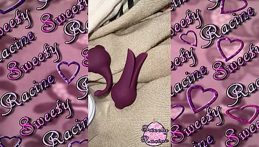 Ebenholz SSBBW befriedigt dunkle muschi mit kitzler-vibe