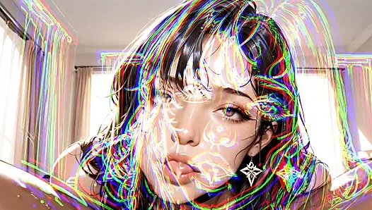 SCHÖNE JUNGE FRAU LUTSCHT SCHWANZ WILL IM BETT – ULTRAREALISTISCHE KI