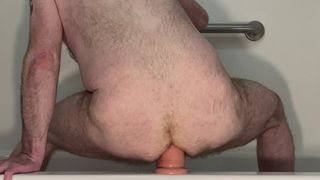 Riding 9x2.5 toy hard and fast in shower.