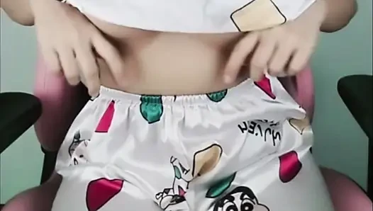 Horny Thai girl stabs her pussy with a dildo before bed. RealThaiSolo