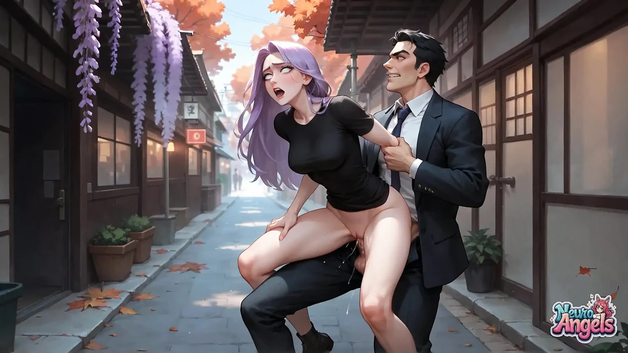 Purple Hair Sensation: Tokyo Alley Cum Drip