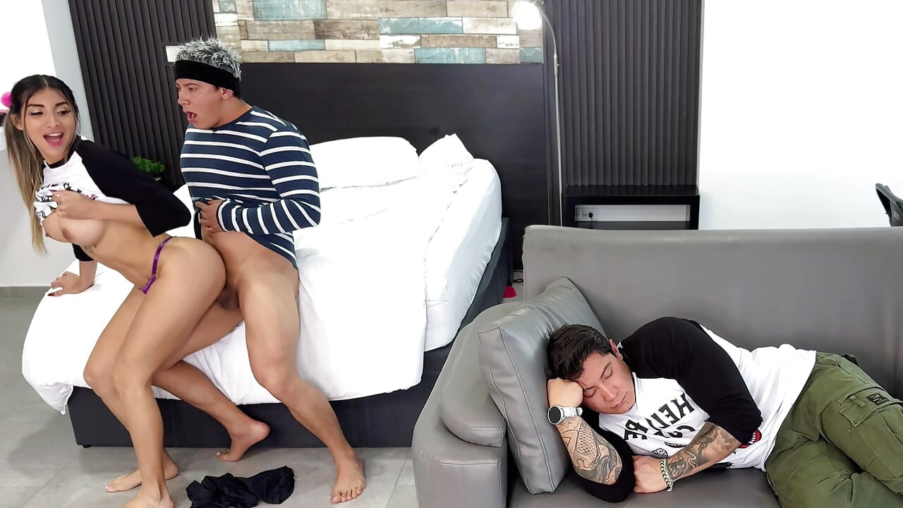 Busty Cheater! Lets her brother-in-law fuck her after she had sex with her boyfriend on the couch!