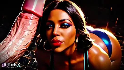 Big Boobs And Ass Ebony Goddesses - White Cock Worship: Dark ASMR & Extreme Contrast (4K AI Animated Porn)