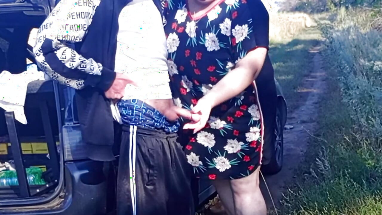 Stepmom holds my dick while I pee and then sucks it in public