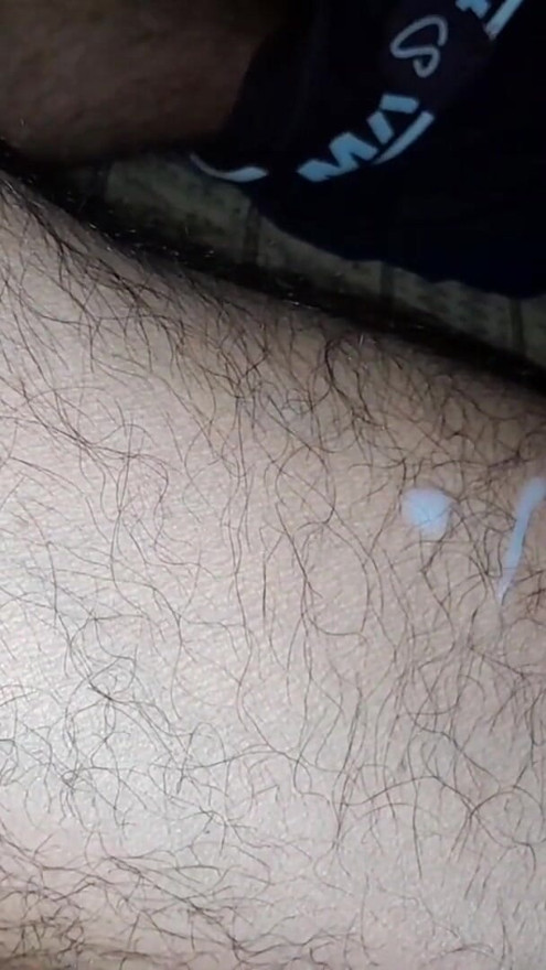 Big Cumshot on my leg at night | Clip 2