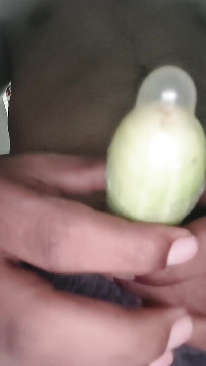 Cucumber inside of Ass hole