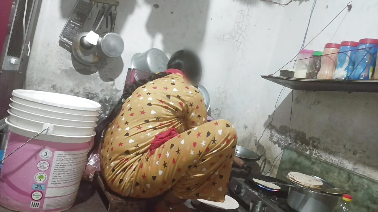 When the stepsister was cooking in the kitchen