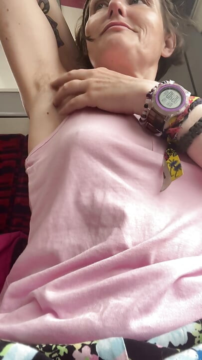 Think I got caught playing with my boobs, belly & bush on the bus! Either that, or two guys recognised me!
