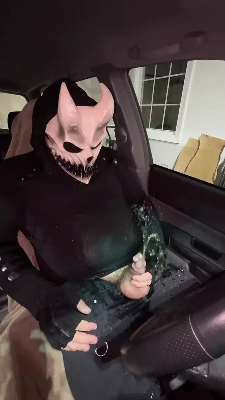 taking a major risk and using my car for a toilet, and cum all over myself
