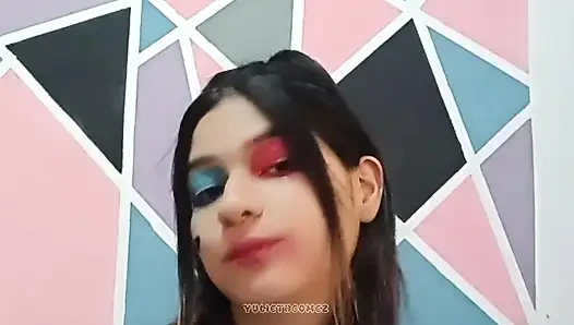 Video call sama pengikutku yang setia, aku ngasih kamu toket besar dan memekku