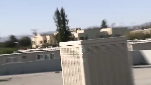 Hot Teen Fucks Her Stepbrother on the Dorm Roof