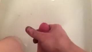Cum floating in the water