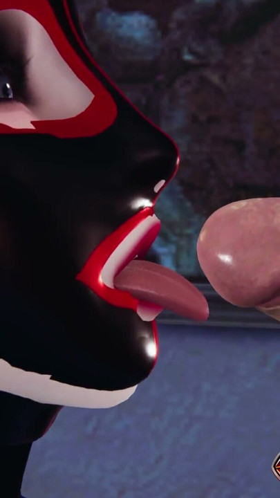 Fetish Latex Girl in 3D Hentai – Sloppy Blowjob, Latex Glove Handjob & Glans Tongue Cumshot | Clip 1