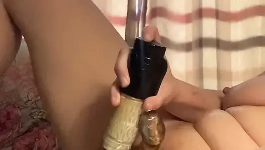 Amateur Horny MILF toys herself and cums hard