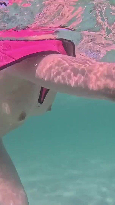 Amateur long legs perfect body girl's relaxing underwater swimming ASMR POV | Clip 1