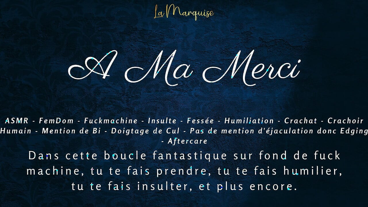 French Audio Porn | You are tied up and fucked by a fuck machine like a good submissive
