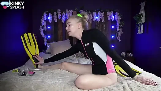 Sesi ngocok wetsuit & snorkel joi