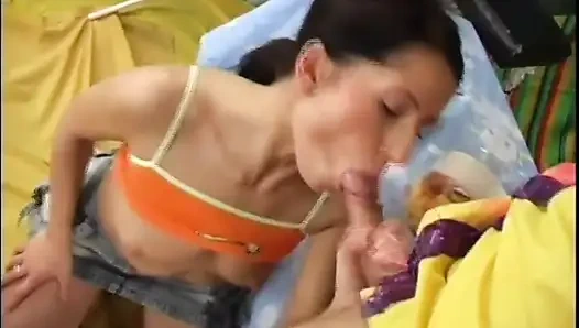 Beautiful Sexy Teen with Small Tits Fucked and Cumshot in Mouth by Big Cock