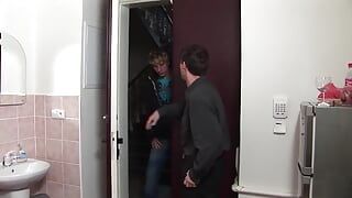 Hot sexy office man calls gay slut for anal sex