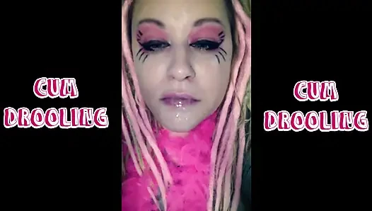 Cum drooling with slurping sounds extended