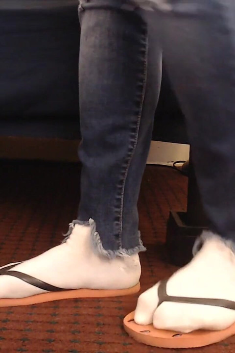 Watermelon Flip Flops White Ankle Socks
