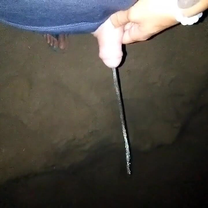 Compilation 2 Times Uncut Cock Twink Pissing on Beach and Showing Face