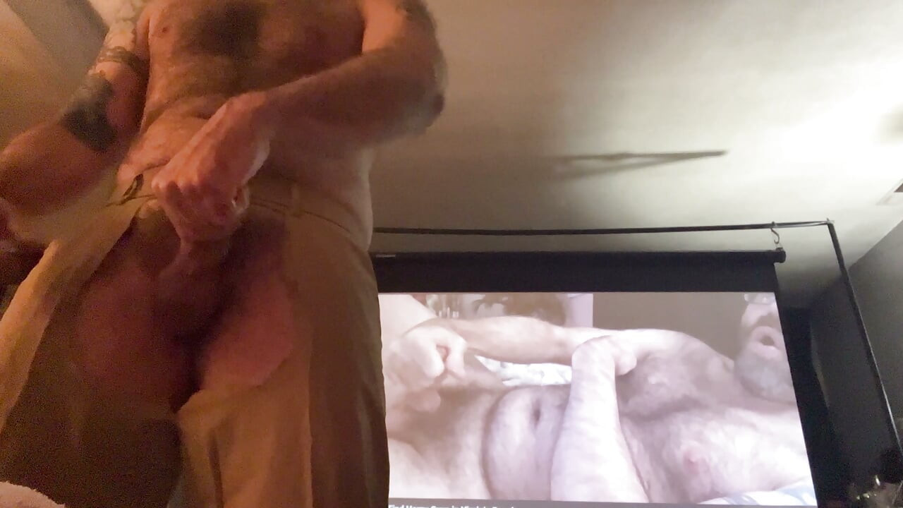 Daddy jerk off watching his video with you