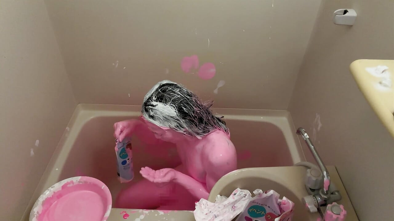 Wet&Messy Paint-Covered Crossdresser 1