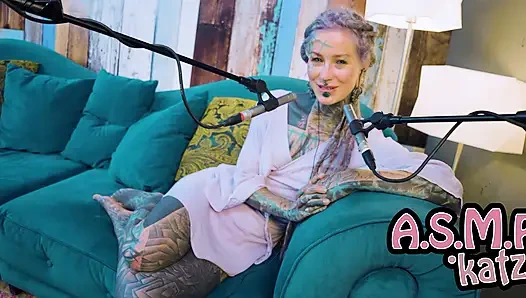 I talk about A - authentic - ASMR - Podcast - Talking - tattoo girl model goth punk dreadlocks