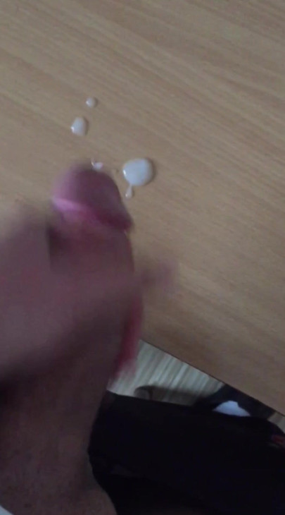 Cumshot on the table