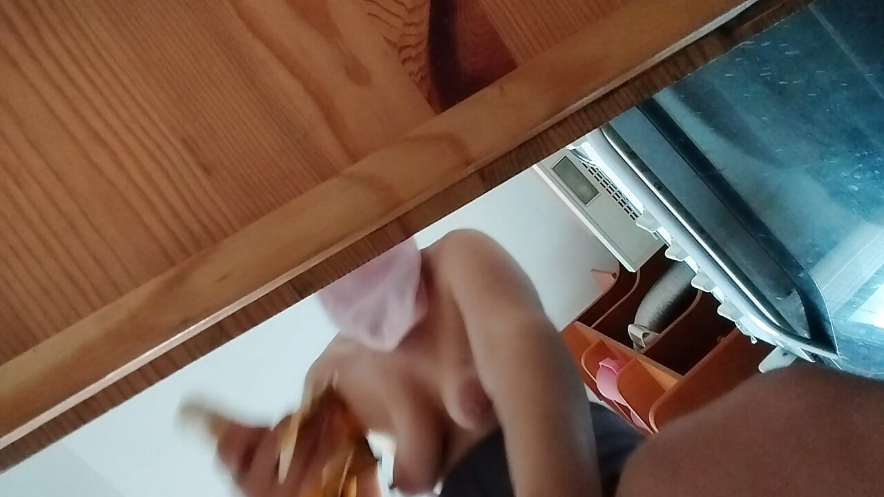 Sexy mom prepares breakfast, hairy pussy, big tits. Sexy wife cleans the house, hairy pussy, big ass.