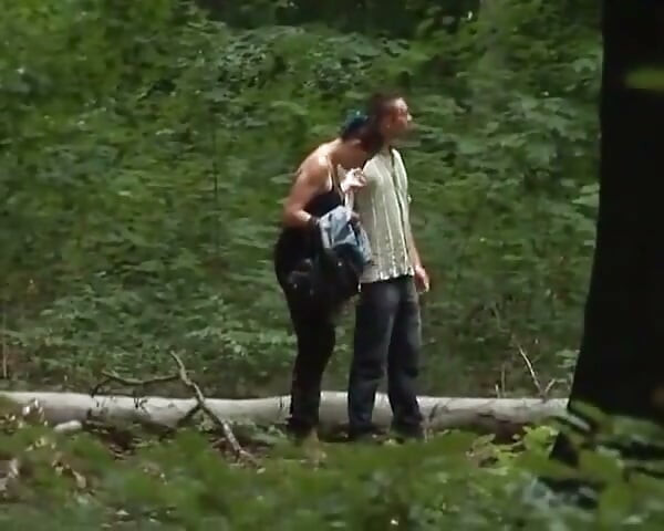 Hnědovlasá kočka z Německa je ošukaná v lese
