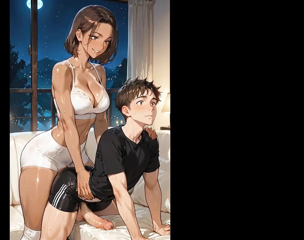 Naughty Tranny Couple Cosplay Night AI GENERATED
