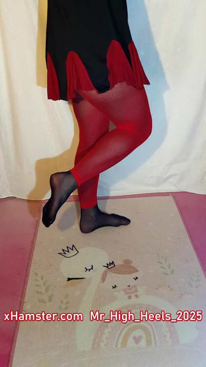 Red and Black without shoes