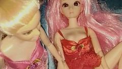 Barbie doll and her Asian girlfriend.